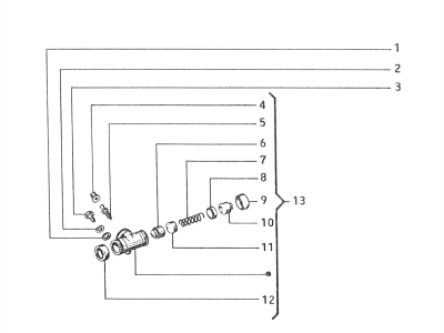 Rear wheel brake cylinder